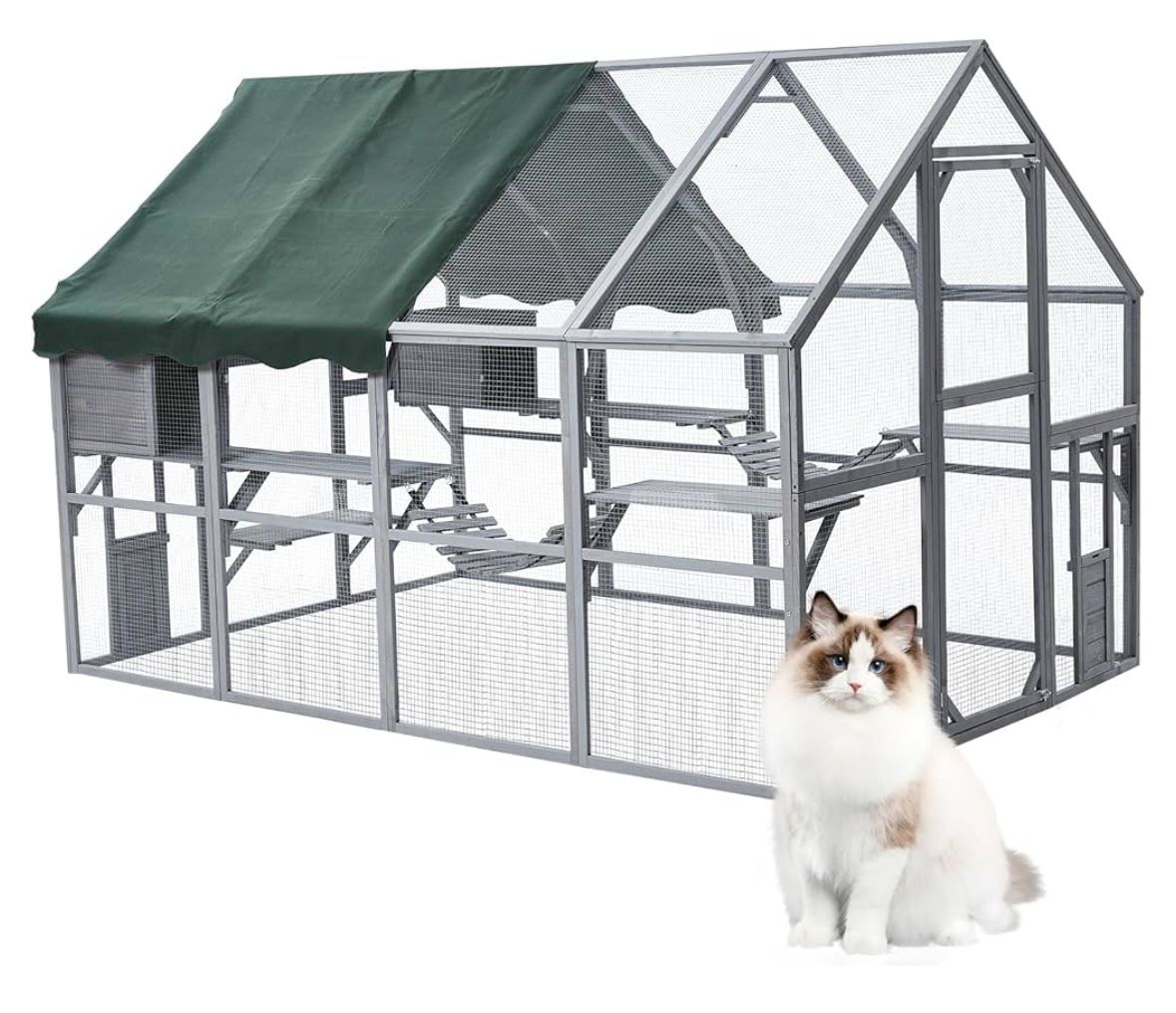 3 tier outdoor cat house 57sqft