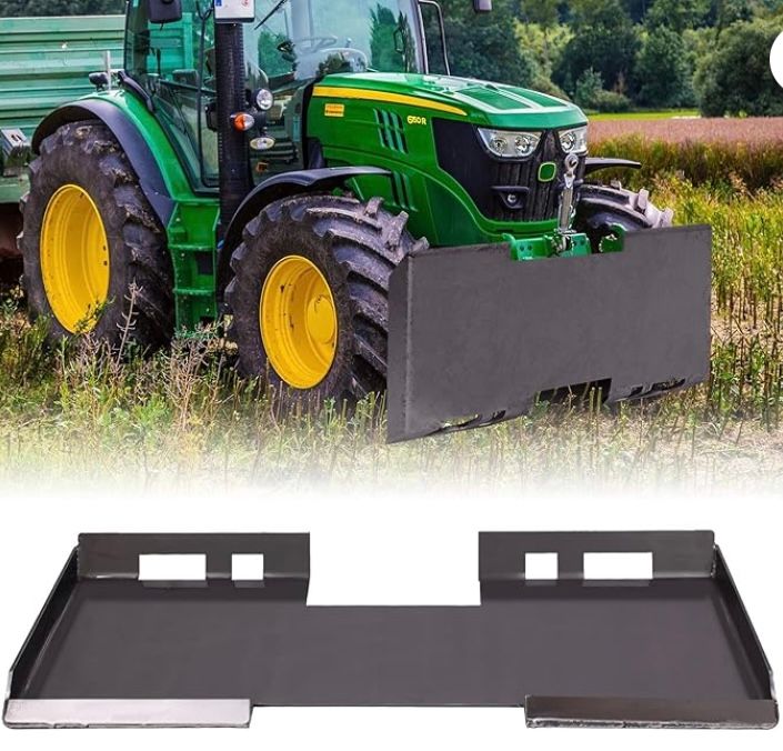 1/4 Thick Skid Steer Plate 3/8” Top Bar