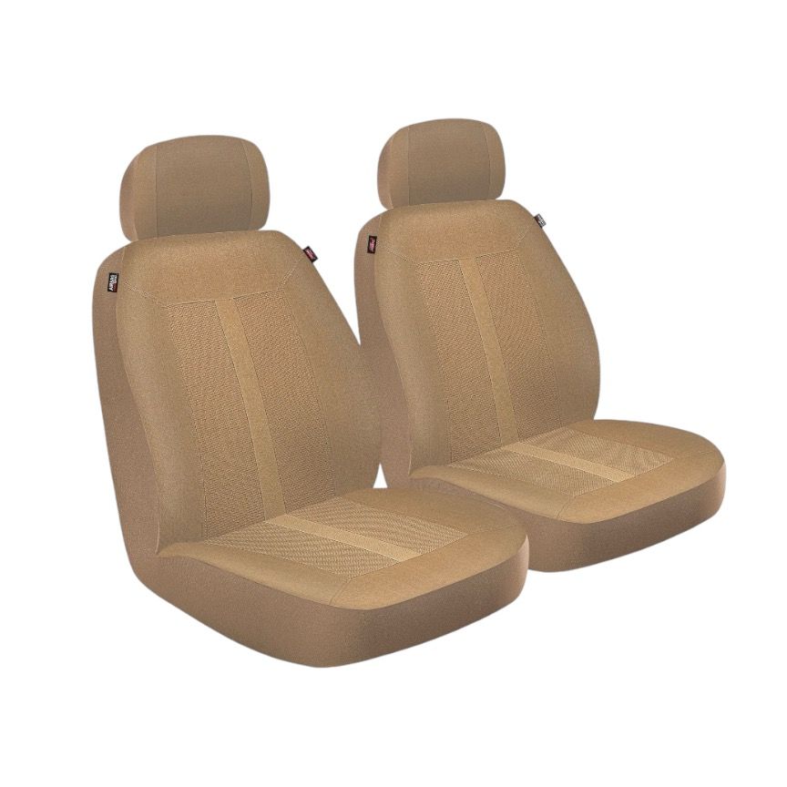 Genuine Dickies 2 Piece Sorrento Universal Car Seat Covers, Tan