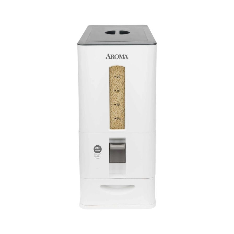 Aroma 27lbs Large Rice Dispenser, 7.25 x 16.5 x 16.5