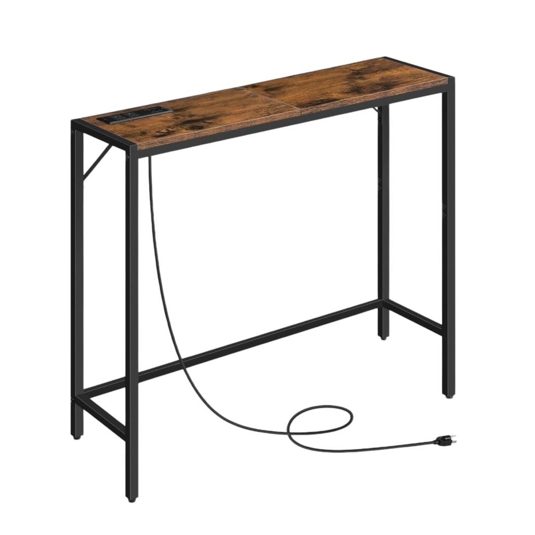 Wooden Console Table with Outlet