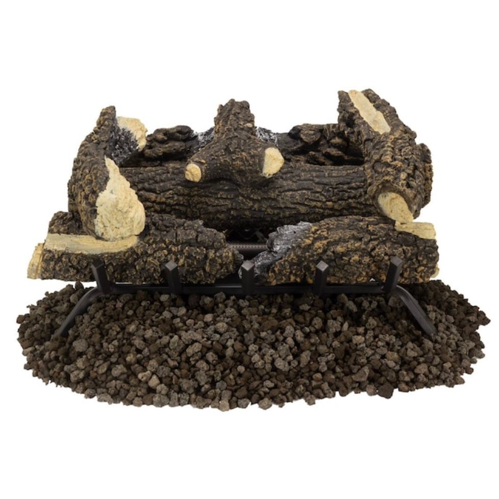 24.25in 30000btu Duel Fuel Fireplace Logs with Thermostat