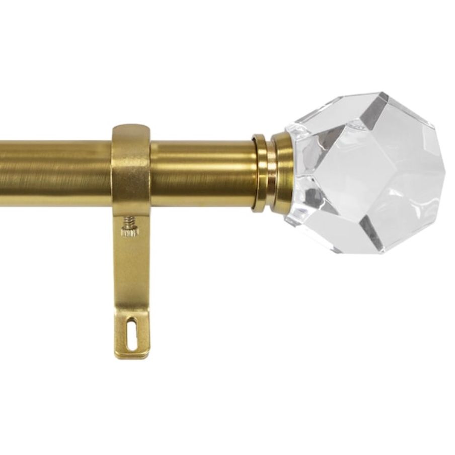 72”-144” Single Curtain Rod with Finials
