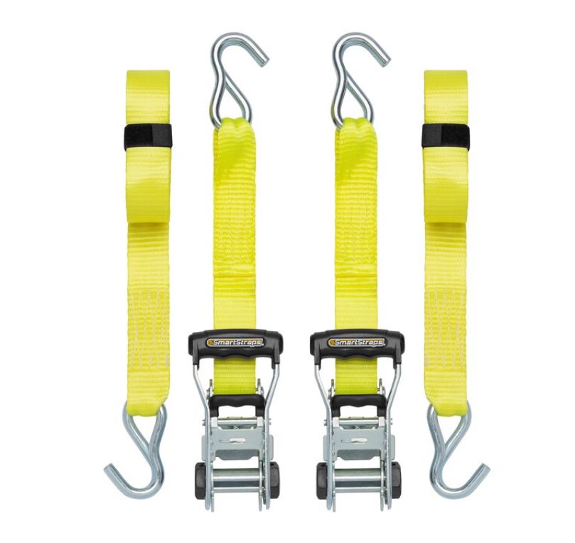 Smart strap 5,000 lb ratchet strap set of 2