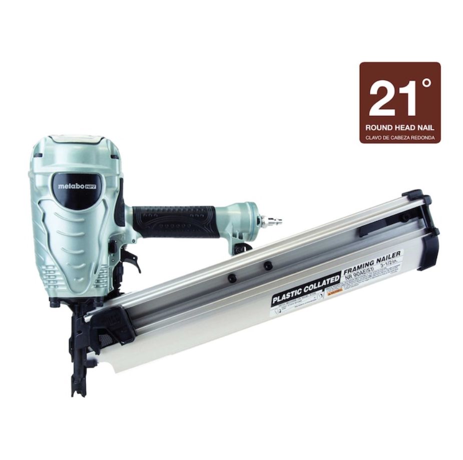 Metabo HPT NR90AES1M 2 in. to 3-1/2 in. Plastic Collated Framing Nailer