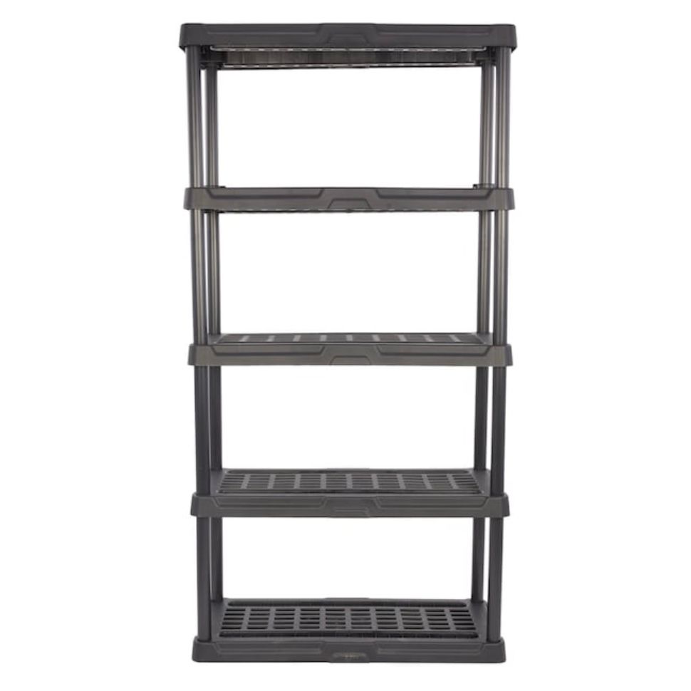 72-in H x 36-in W x 18-in D 5-Tier Plastic Shelving Unit