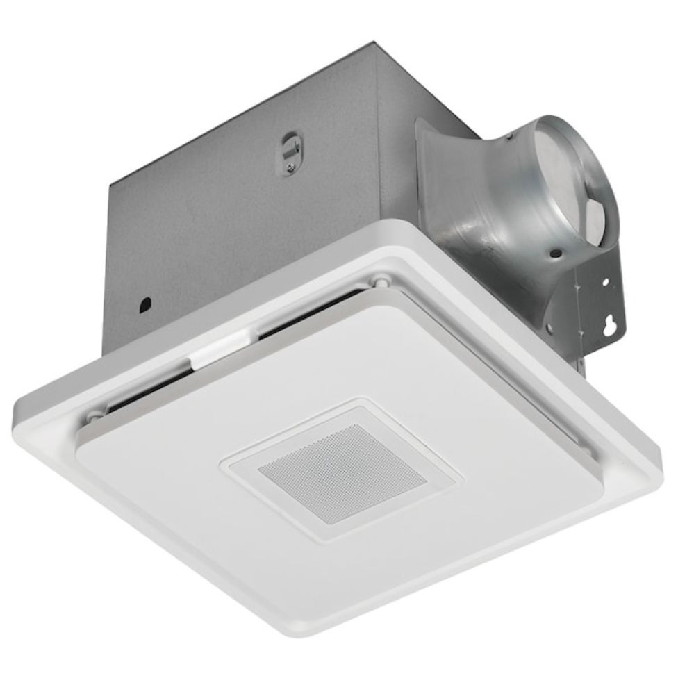 Home NetWerks 110 CFM Square LED BT Bath Fan, White