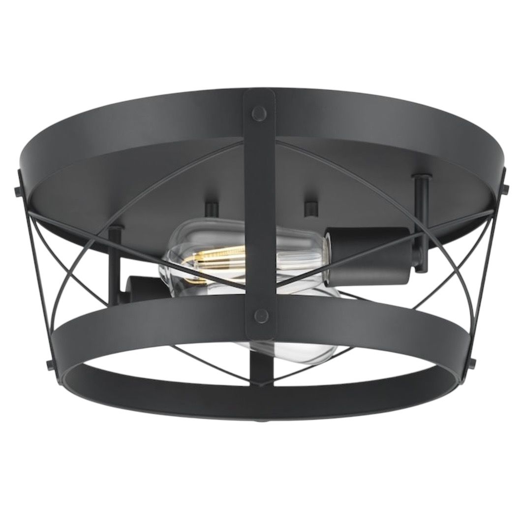 Bradberry Matte Black Flush Mount Light