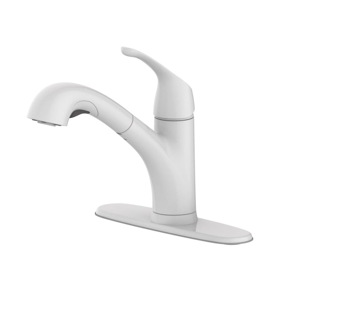 Everfield white kitchen faucet W/ sprayer