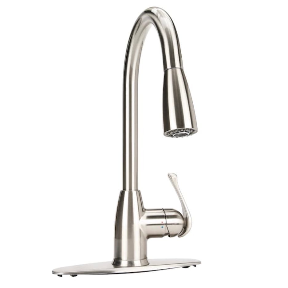 Project Source Stainless Steel Kitchen Faucet