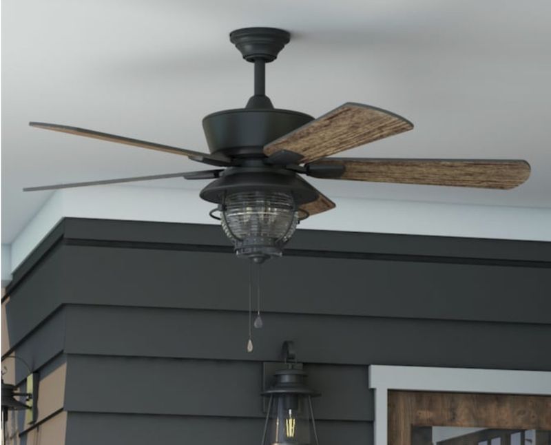 Harbor Breeze Merrimack II 52-in Matte Bronze LED Indoor/Outdoor Ceiling fan