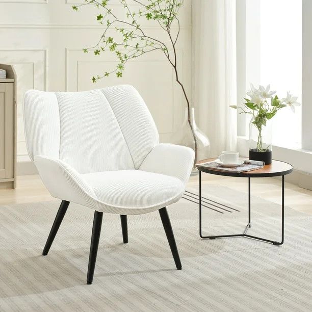 Accent Chair - Upholstered Living Room Chair with High Wing Back