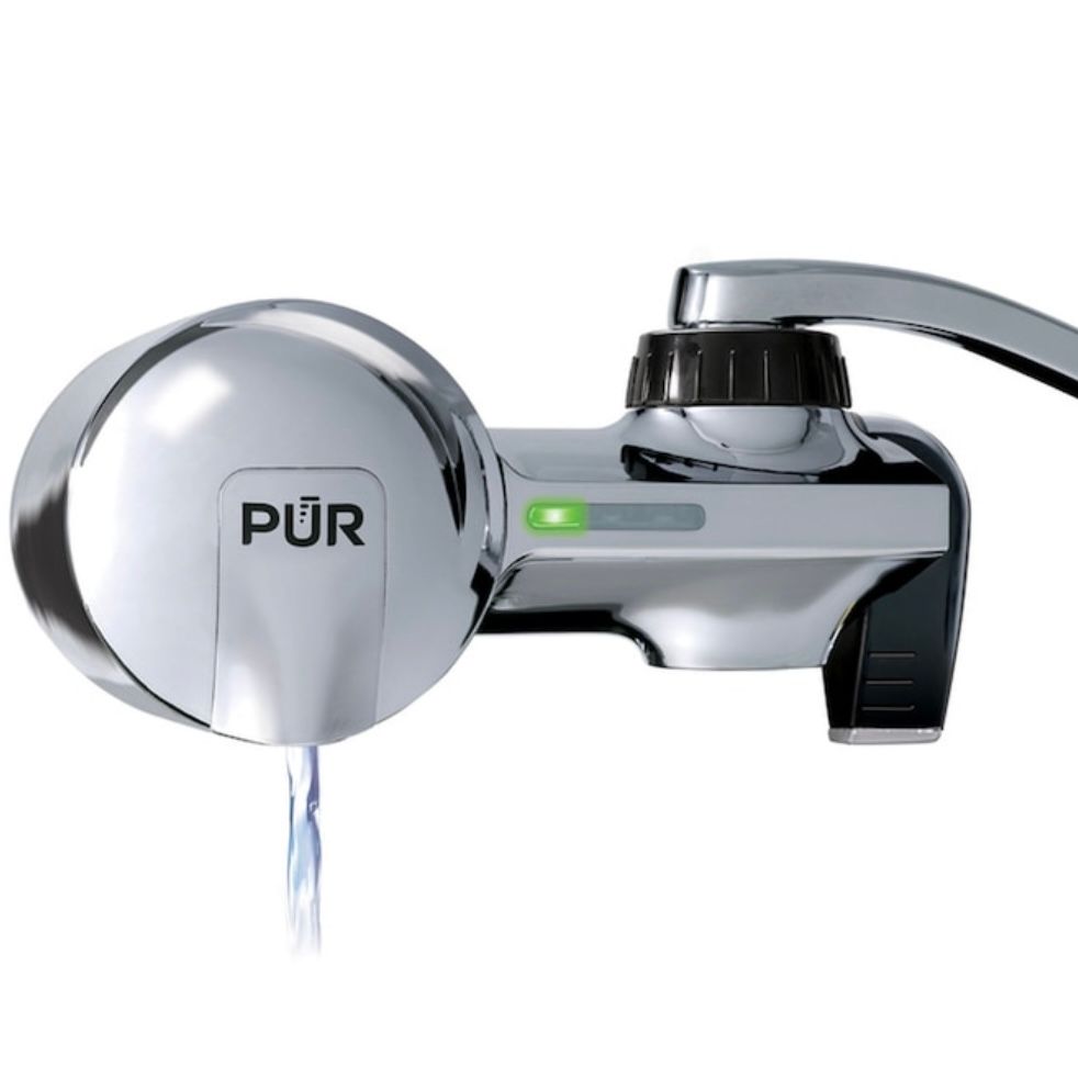 PUR PLUS Faucet Mount Water Filtration System, Chrome