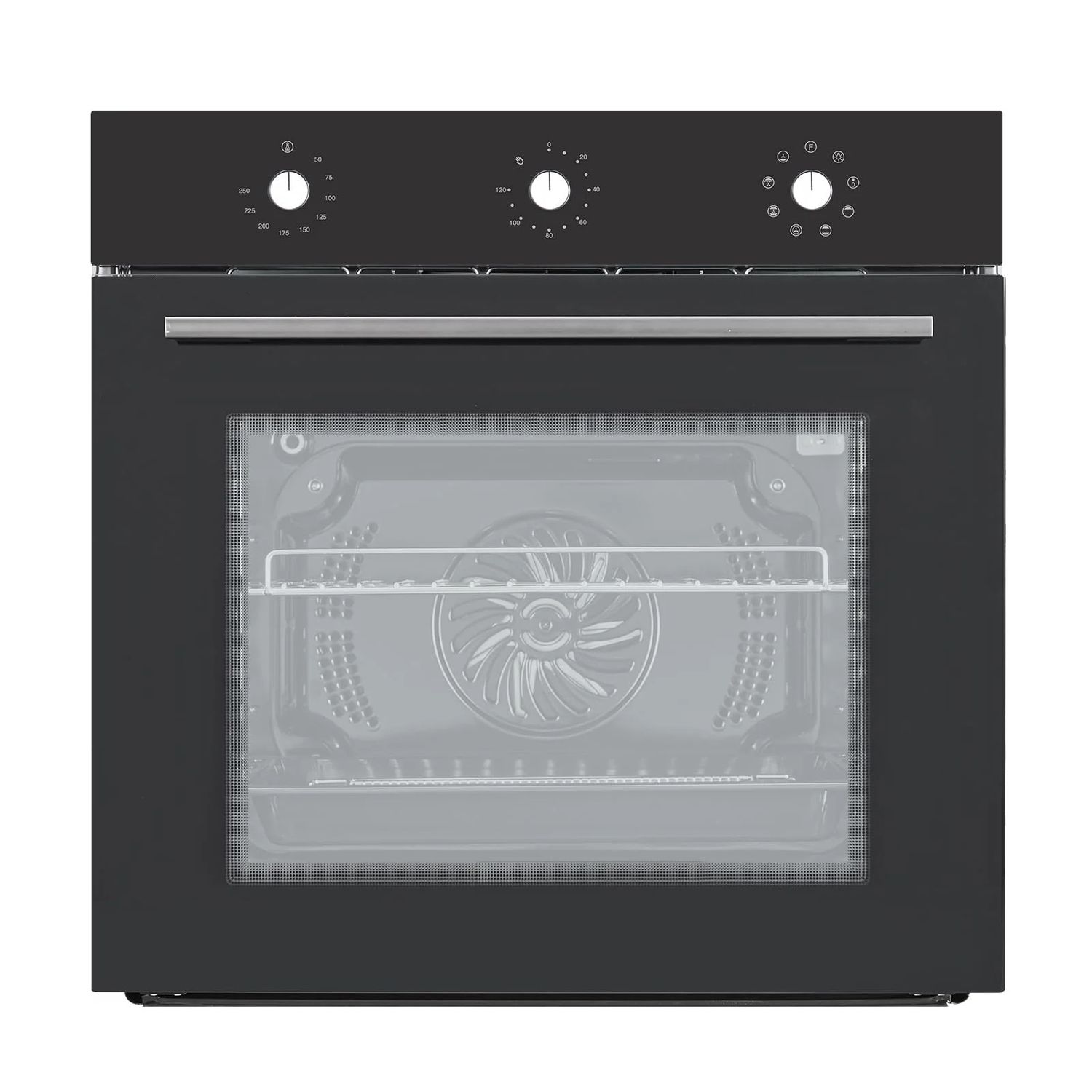 24 Inch 70L Single Wall Oven with 5 Modes, Mechanical Knobs