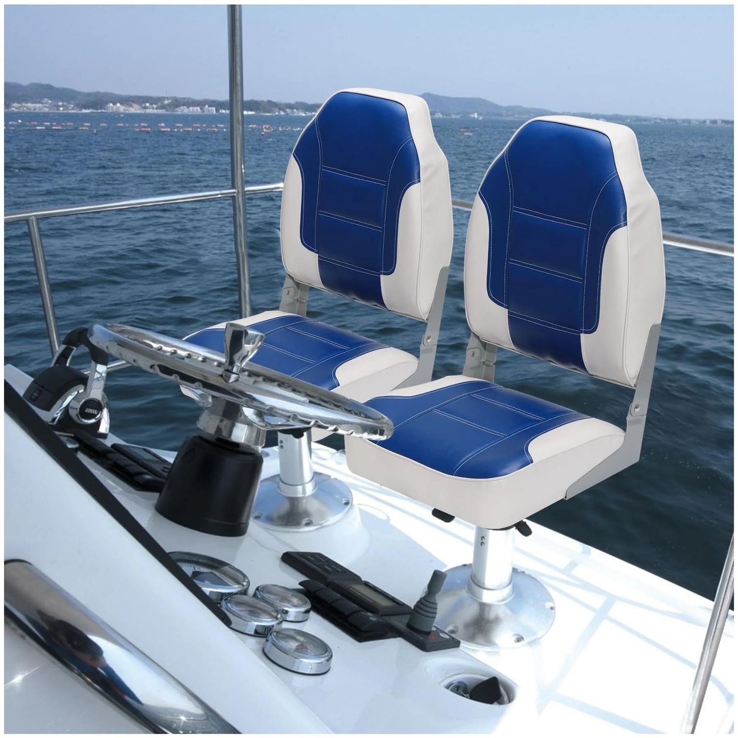 2 Pack High Back Folding Boat Seats