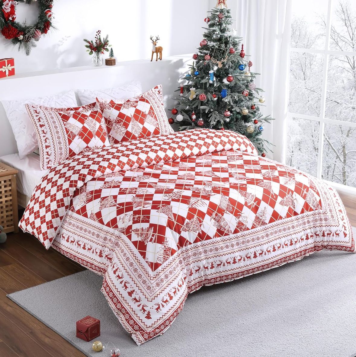 Christmas duvet cover and sham KING