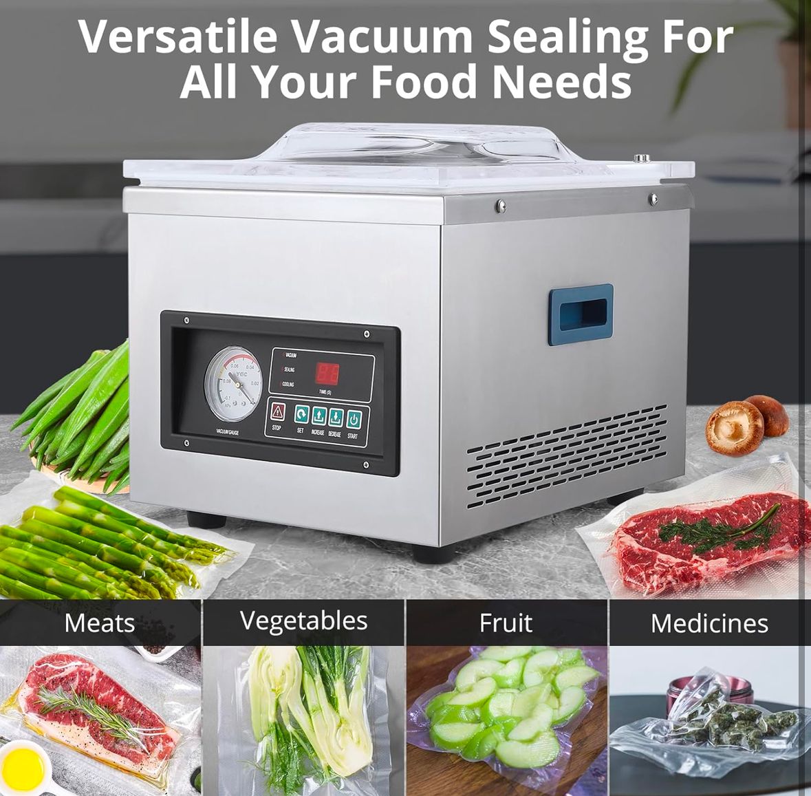 Commercial grade chamber vacuum sealer