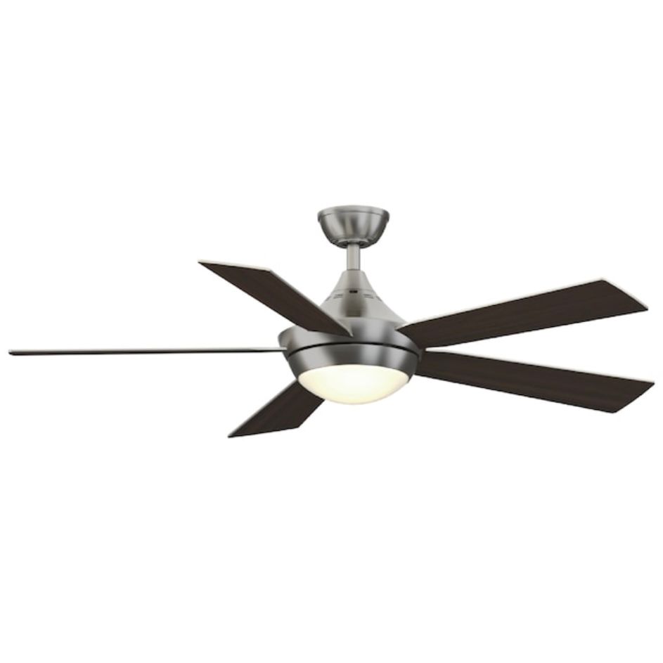 52in Brushed Nickel Indoor Ceiling Fan with Remote