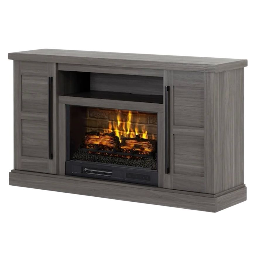 A+R 58in TV Stand with Electric Fireplace and Remote