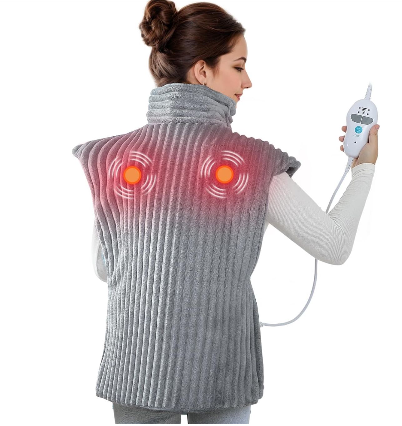 Massaging Heating Pad for Neck and Shoulders,Wearable Heating Pad