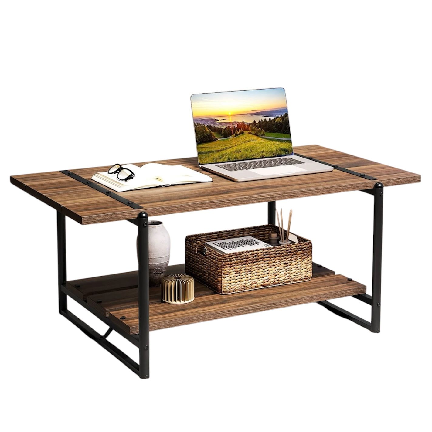Farmhouse Coffee Table Brown