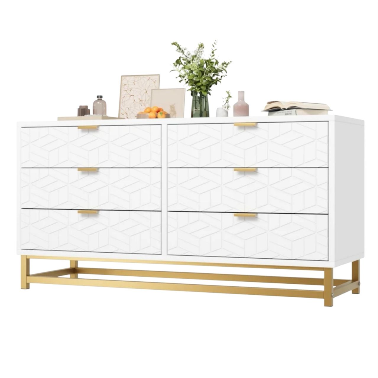 White 6 Drawer Dresser