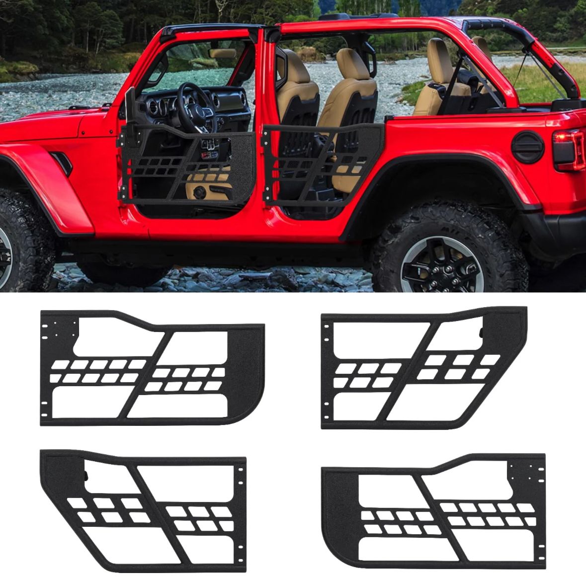 Jeep safari doors and mirrors 2018-2022 wrangler JL 4 door