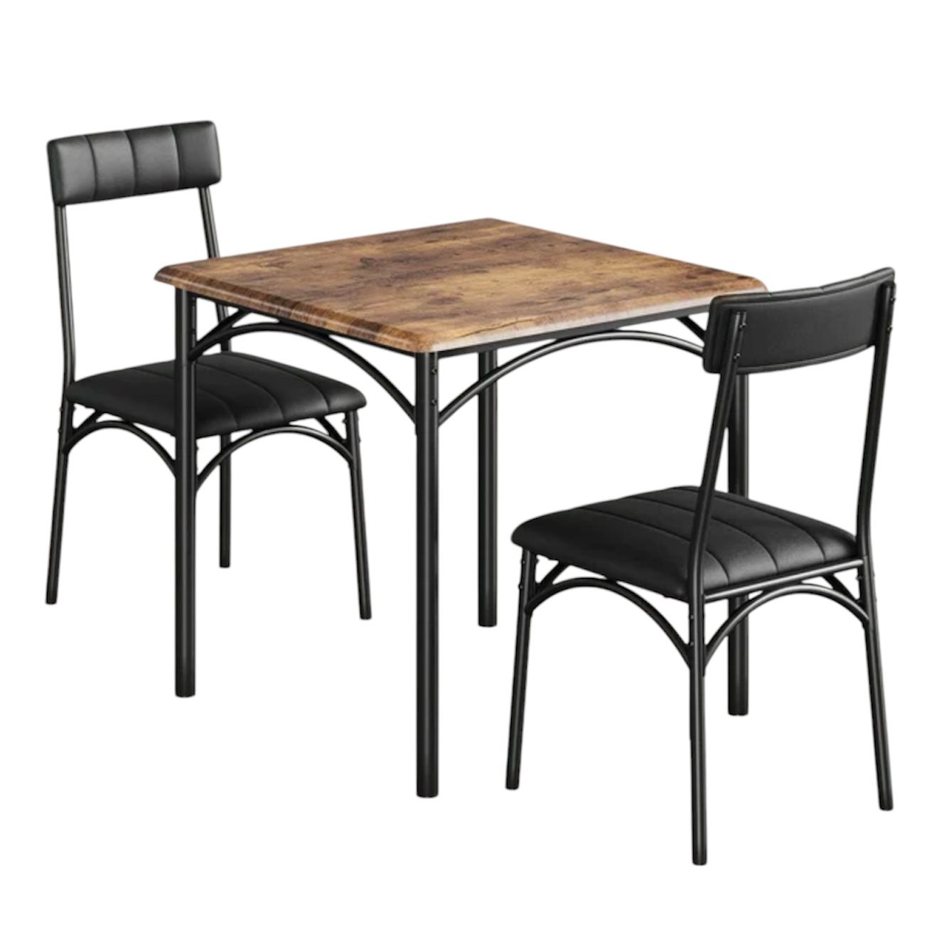 Dining table and 2 chairs Brown Top