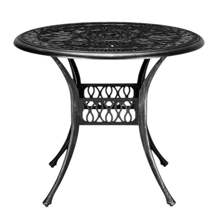 31in Aluminum Bistro Table, Black