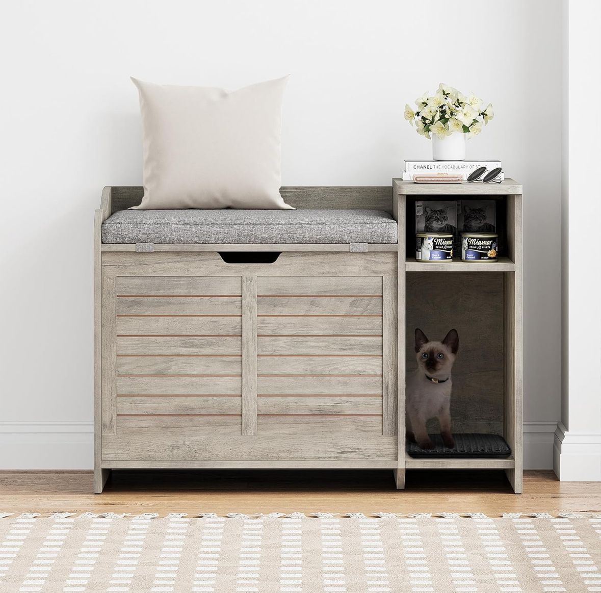 Cat litter box furniture
