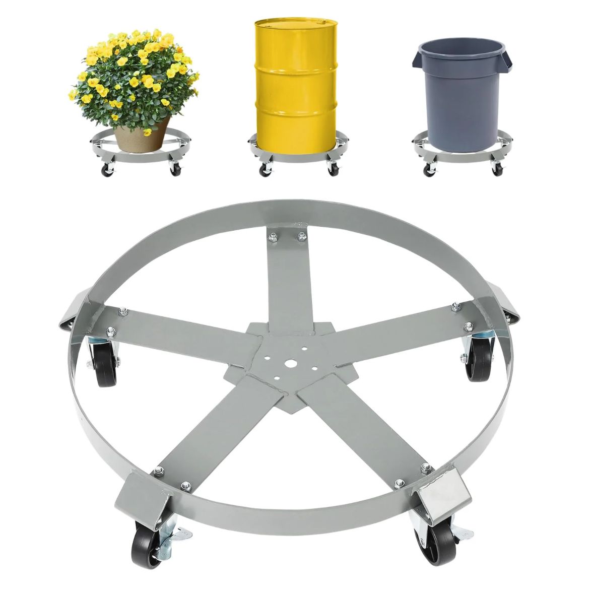 55 gal drum/ barrel dolly with locks
