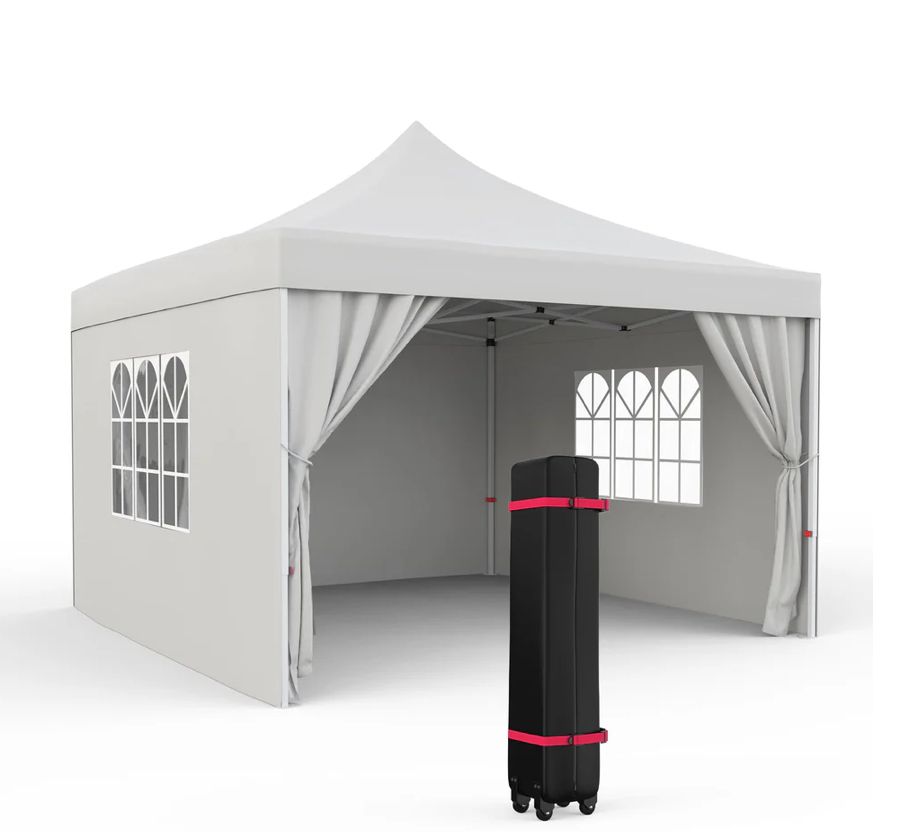 10x10FT Pop Up Canopy Tent with 4 Sidewalls