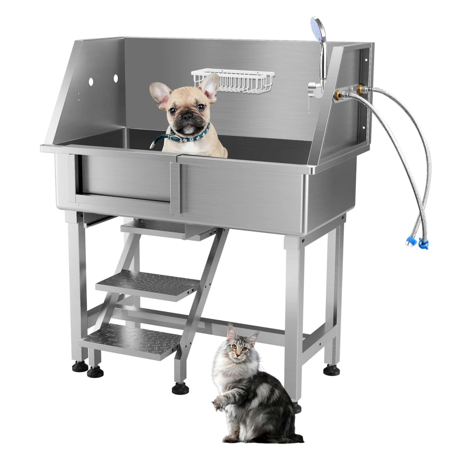34&quot; Dog Grooming Bathtub, Professional Stainless Steel