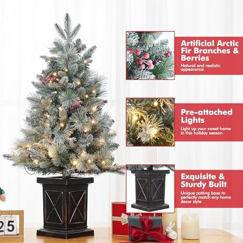 3ft flocked Christmas tree