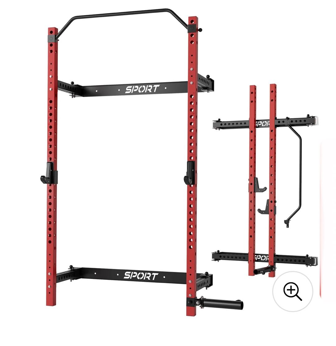 Folding squat rack 1000 lb cap