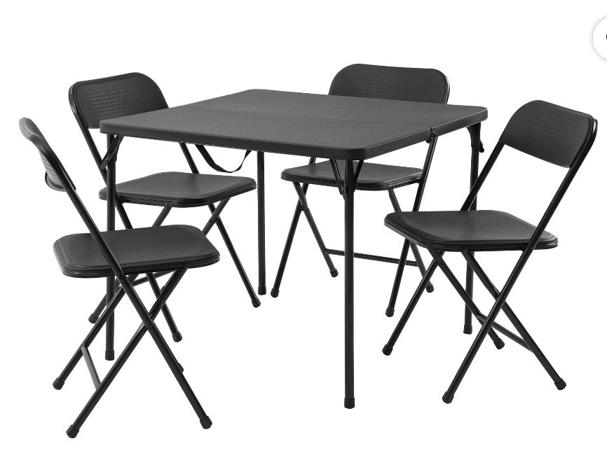 Mainstay Table and Chair 5pc Set Black