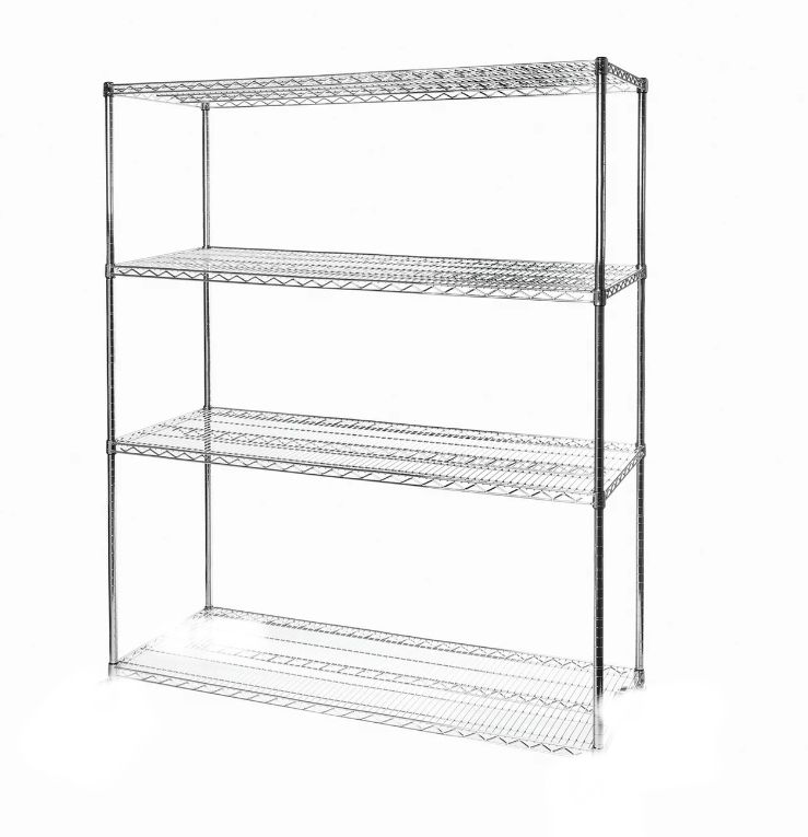 Heavy duty 4 tier wire shelving 60” x 24”