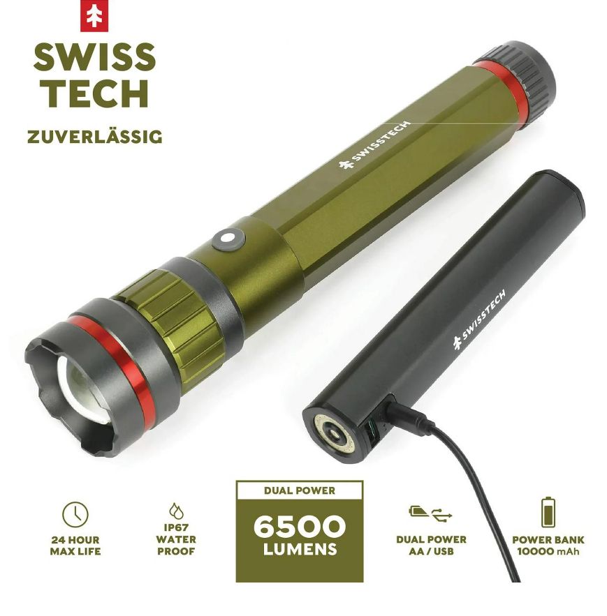 ST 6500LM FLASHLIGHT with power bank