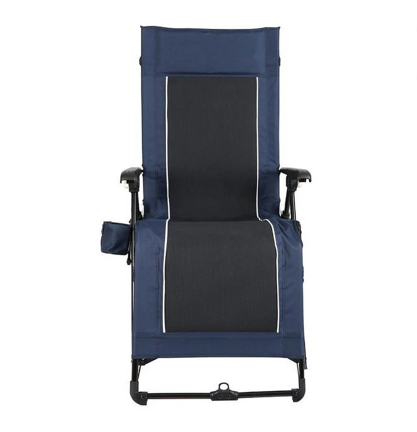Ozark Trail Quad Zero Gravity Lounger Camping Chair, Blue, Adult, 20.3lbs