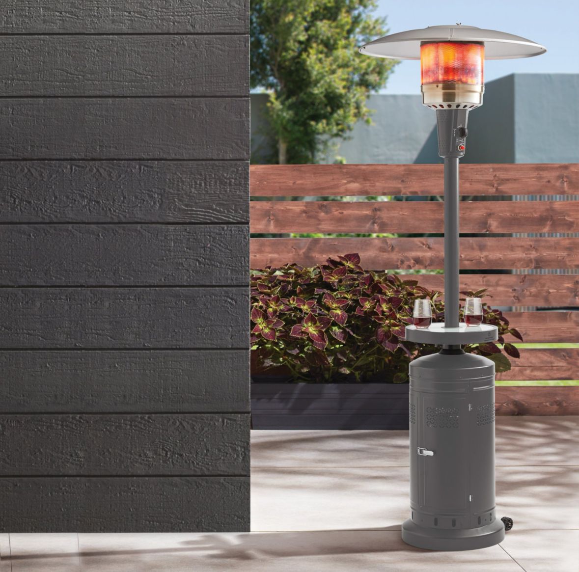 GREY PATIO HEATER