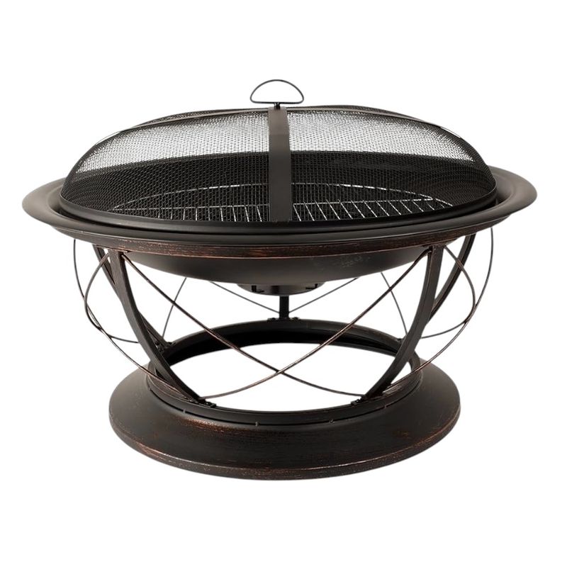 Pleasant Hearth Palmetto Fire Pit with Cooking Grid