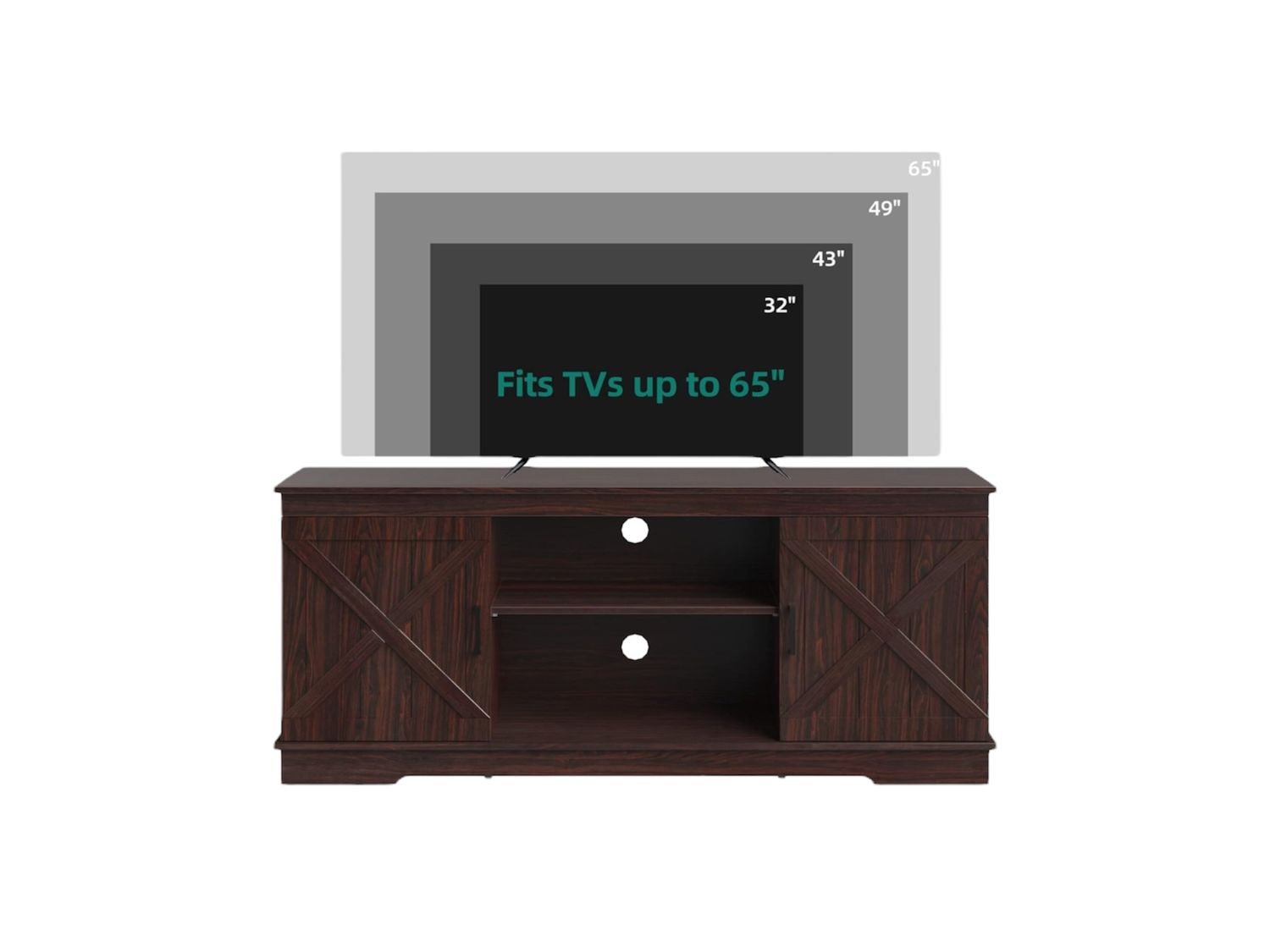 Farmhouse TV Stand, Espresso