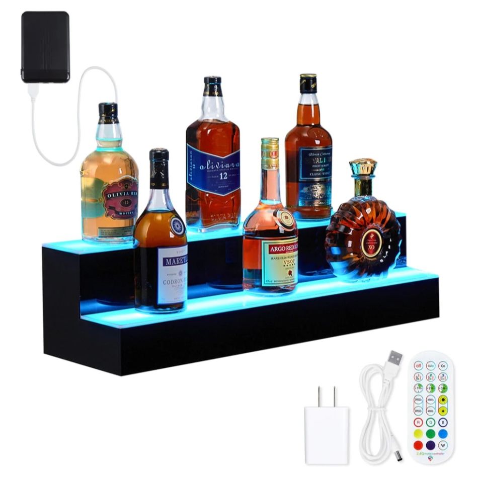 2 Layer LED Lighted Liquor Display 40”