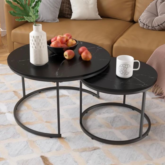 Round Coffee Table Set of 2