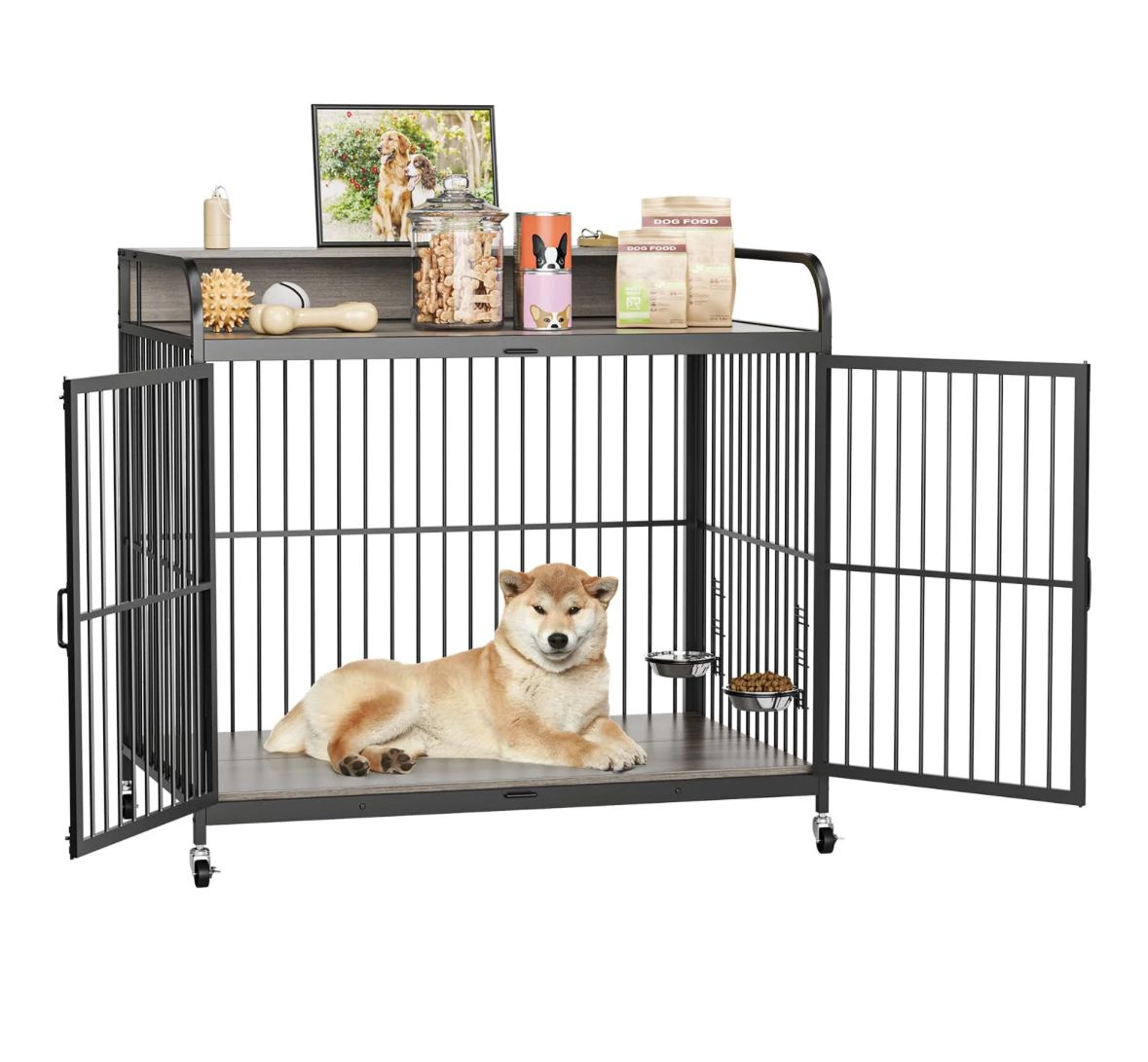 Dog crate furniture