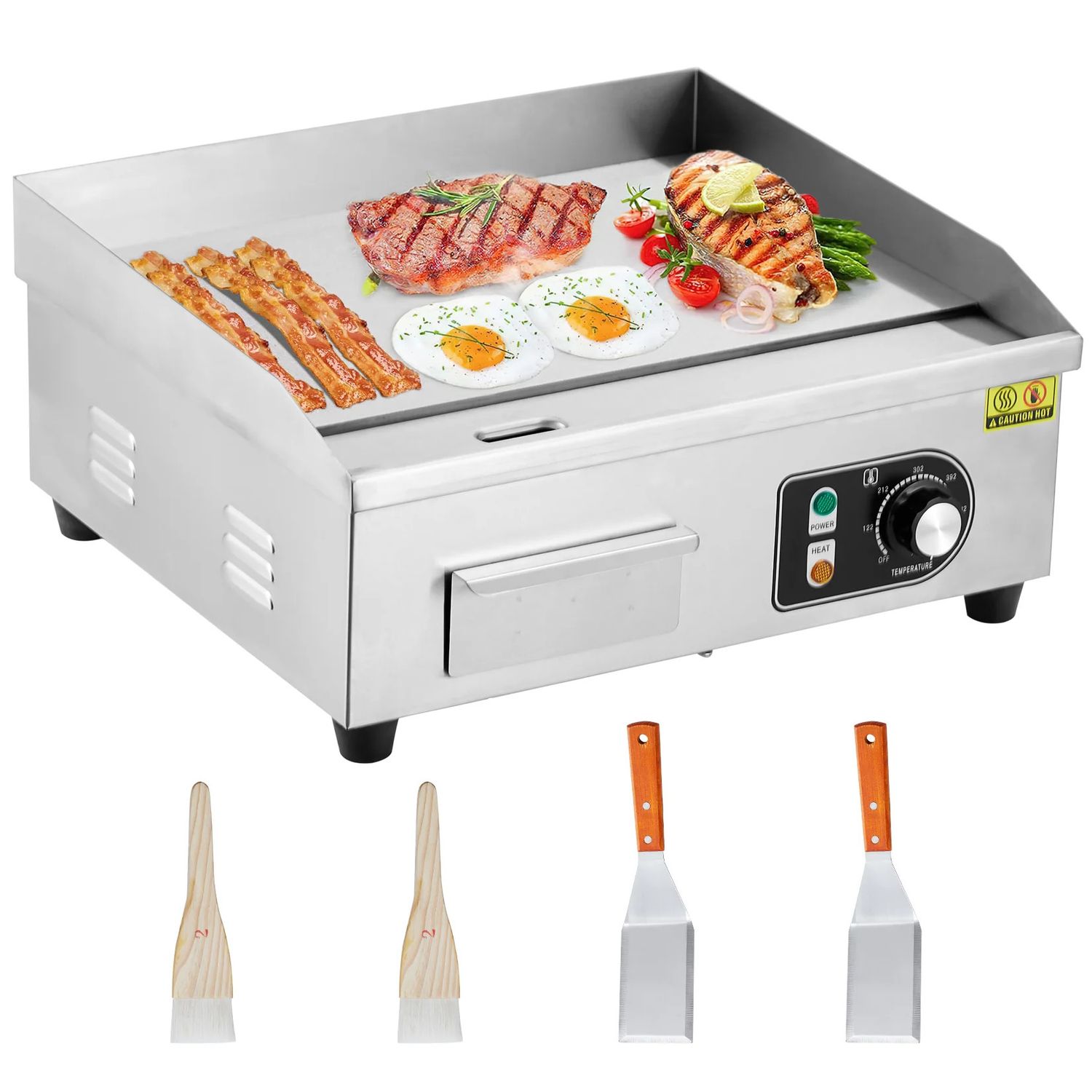 22-Inch Commercial Electric Grill 1600W no plug