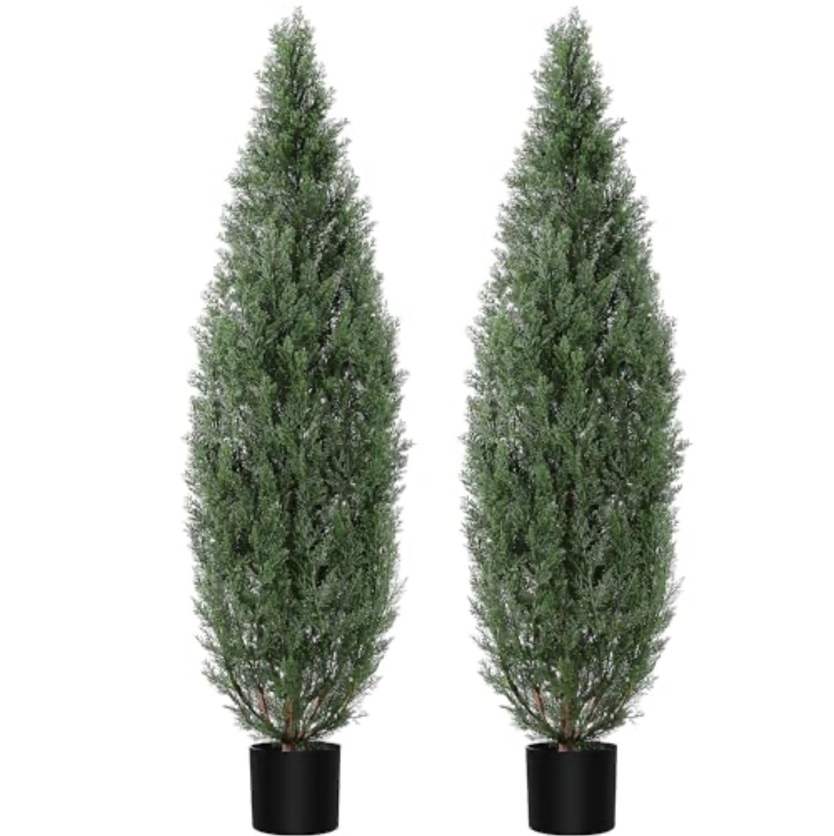 Set of 2 artificial cedar trees