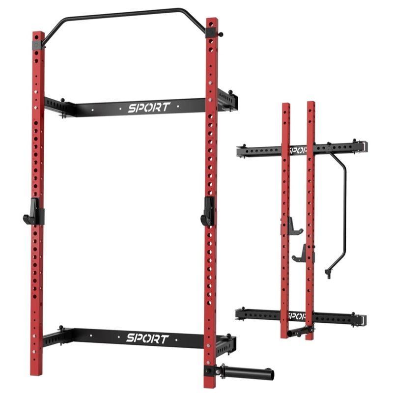 Folding Squat Rack, 1000LBS Capacity