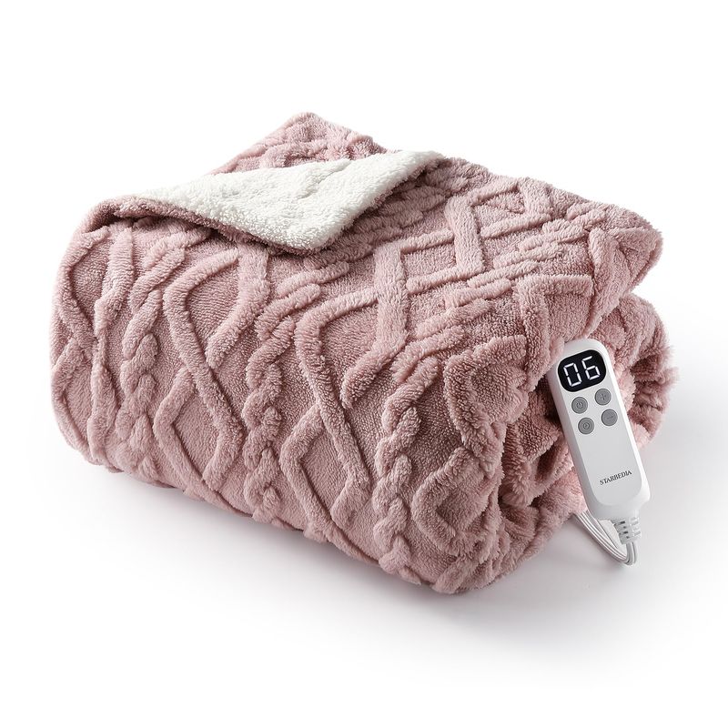 Heated throw 50x60 pink