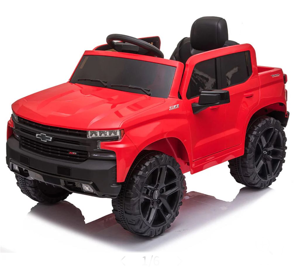 12v ride on truck W/ remote - red Chevy